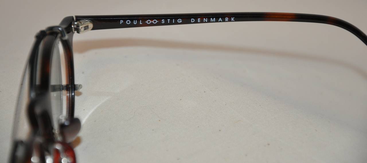 Poul Stig Signature tortoise shell frame eyeglasses comes with 