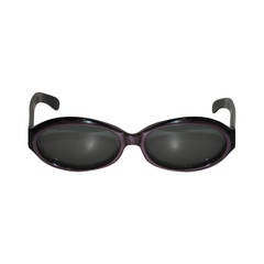 Emmanuelle Khanh Plum with Black Trim Sunglasses