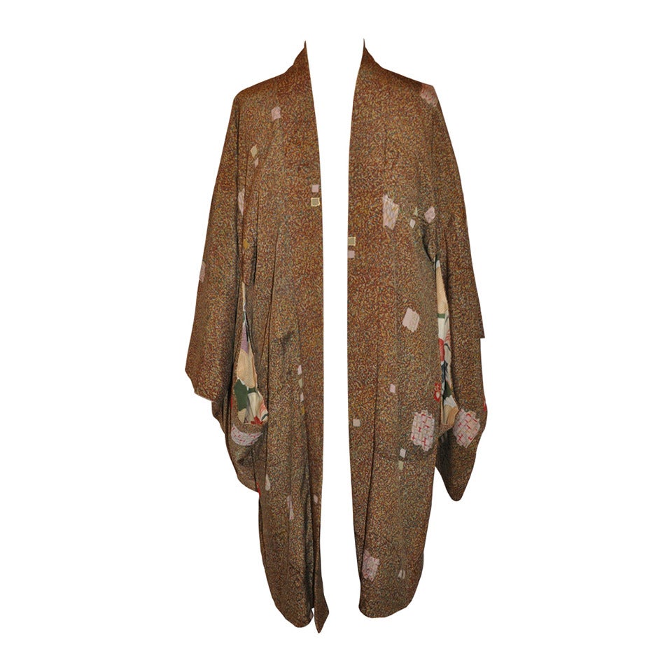 Multi-Color Fully Lined Japanese Silk Kimono Jacket