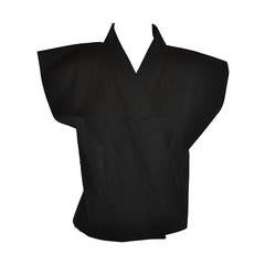 Agnes B' Black Kimono-Style Wrap Top