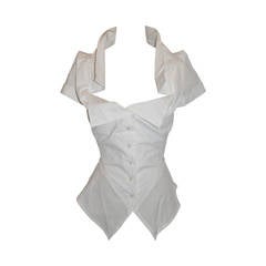 Vivienne Westwood White Deconstructed Top with Tags