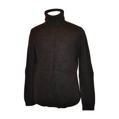 Issey Miyake Men's Pour Homme Coco-Brown High-Neck Pullover