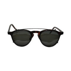 Retro Poul Stig Tortoise Frame Eyeglasses with "Clip On" Black Hardware Frame Lens