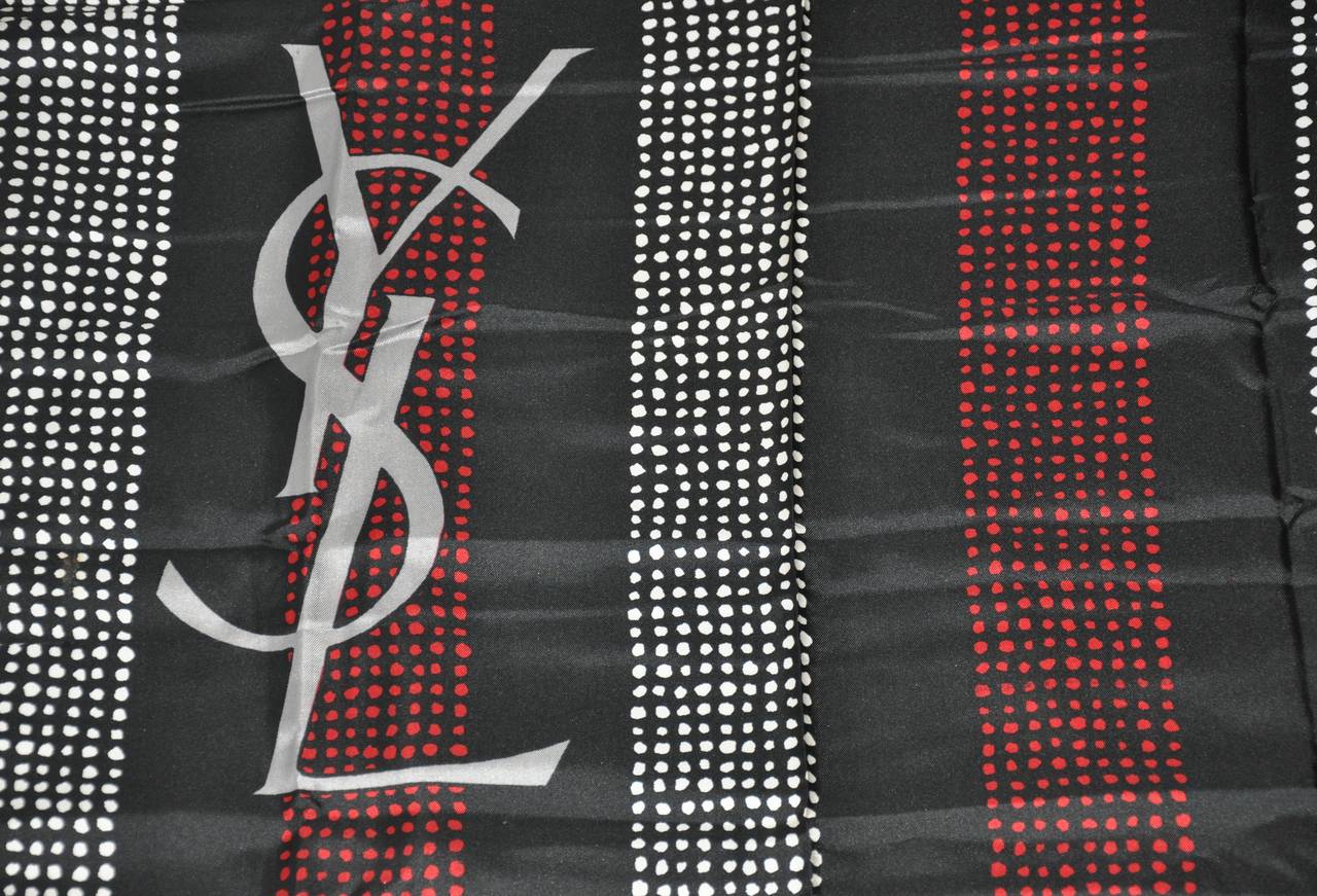 ysl logo scarf