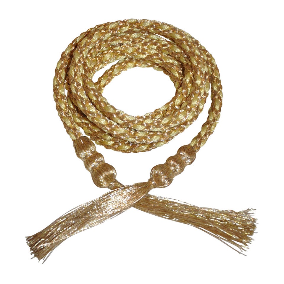 Cintura Iconica "Russian Collection" di Yves Saint Laurent in giallo e oro metallizzato