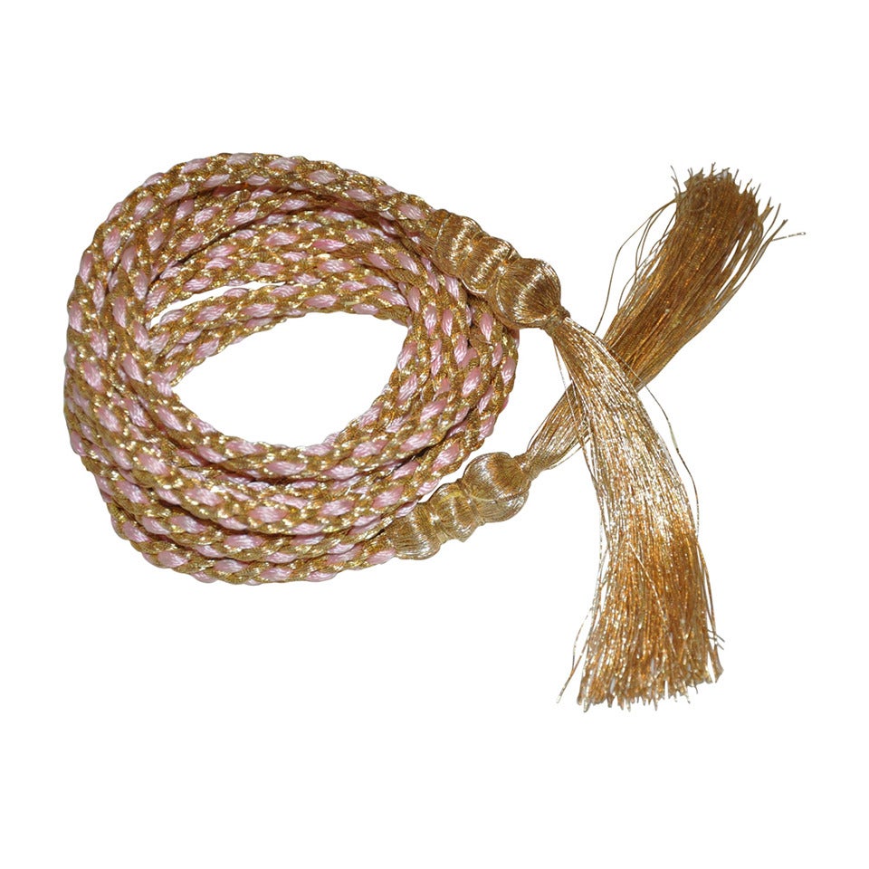 Cintura Iconic "Russian Collection" rosa e oro metallizzato di Yves Saint Laurent