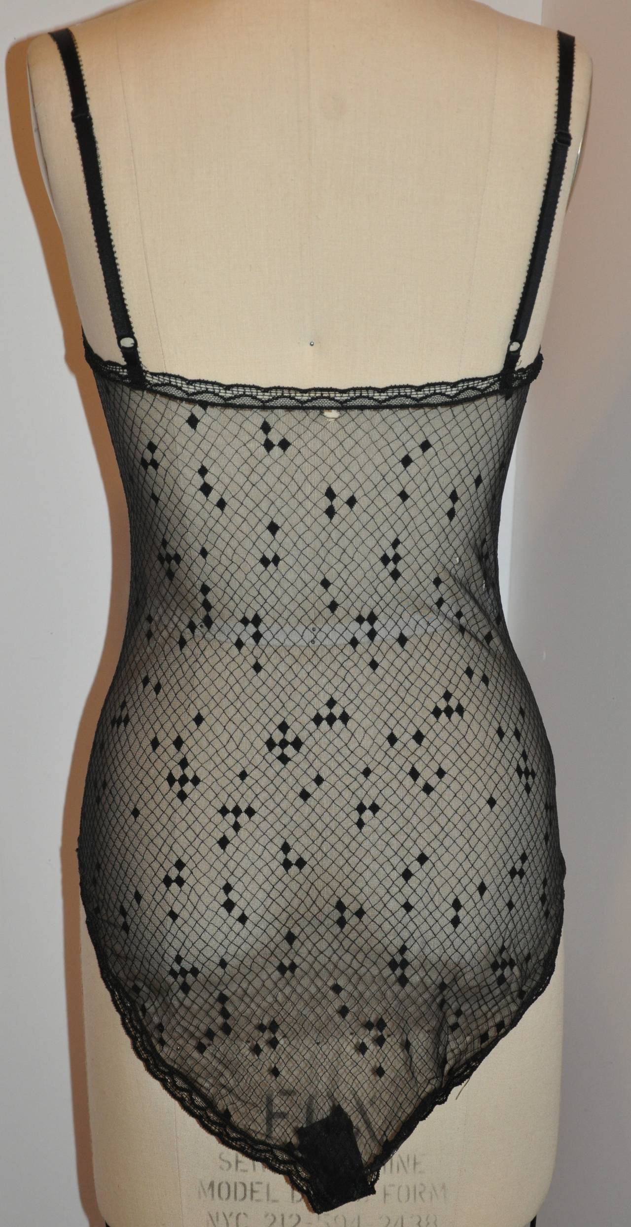 ERES Body de Encaje Negro con Copas Bajo Aros en Bueno estado para la venta en New York, NY