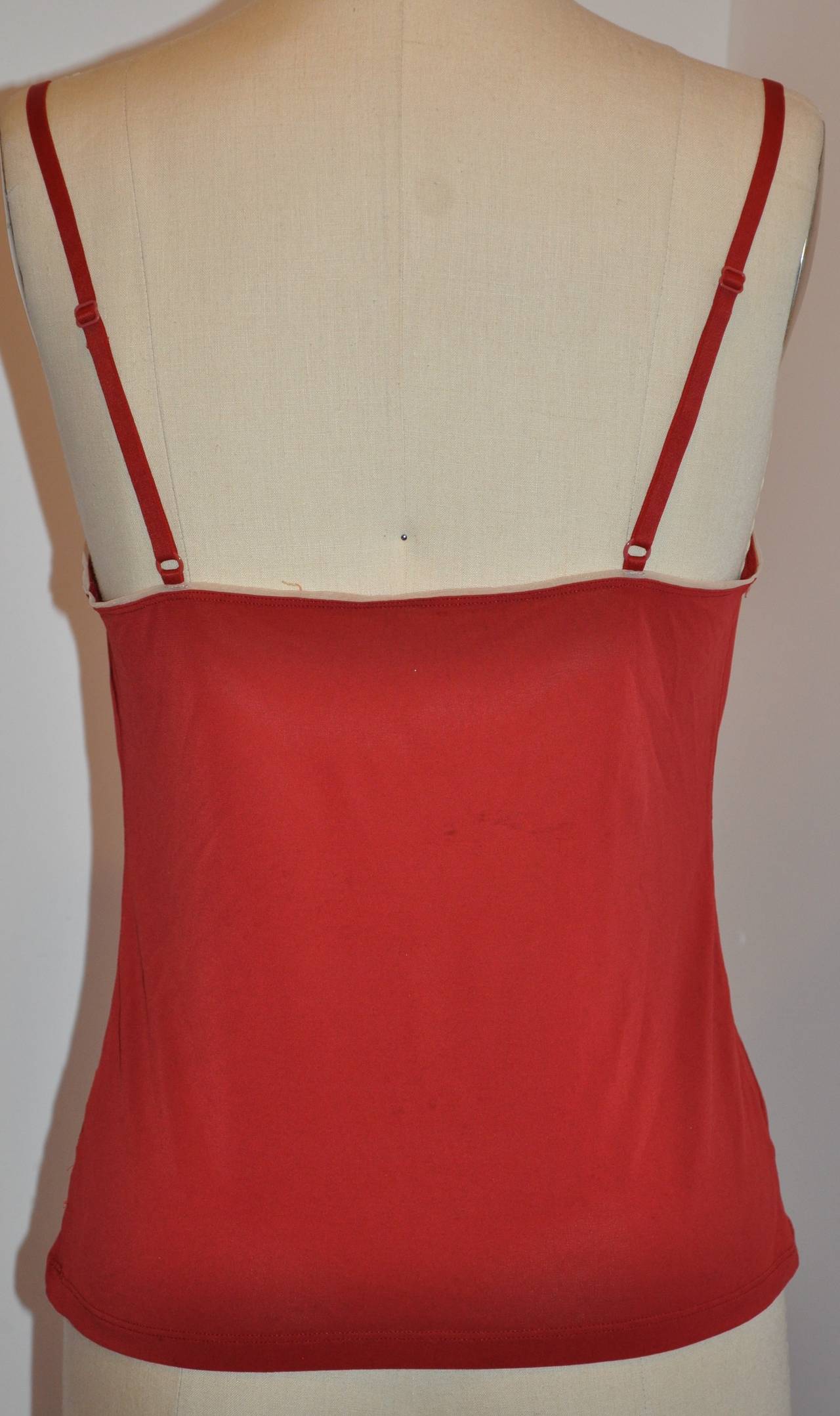 ERES Brick-Burgundy Camisole In Excellent Condition For Sale In New York, NY