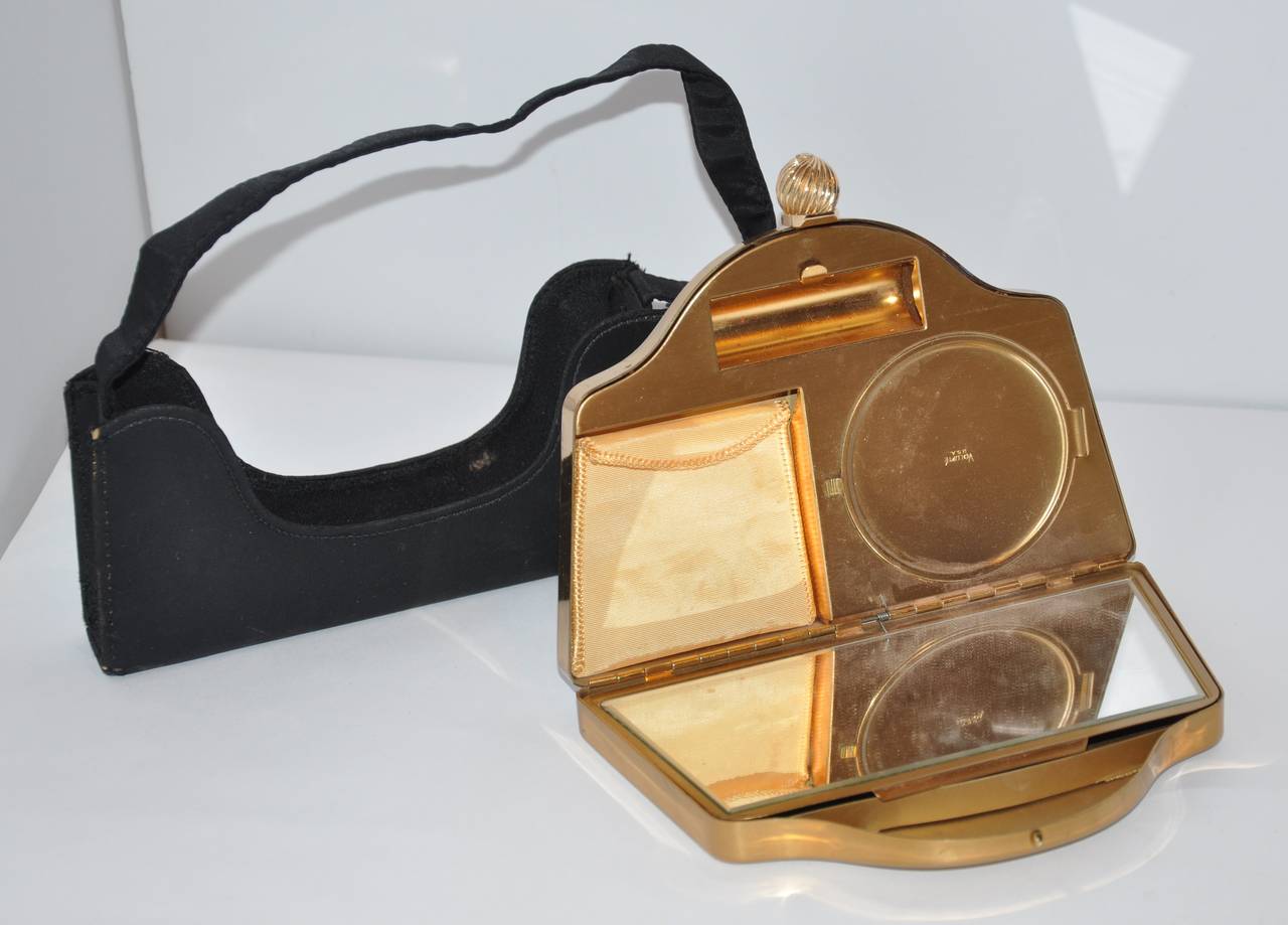 Women's VoLupte Gold Hardware Make-Up Clutch with Cover Black Handbag Cover