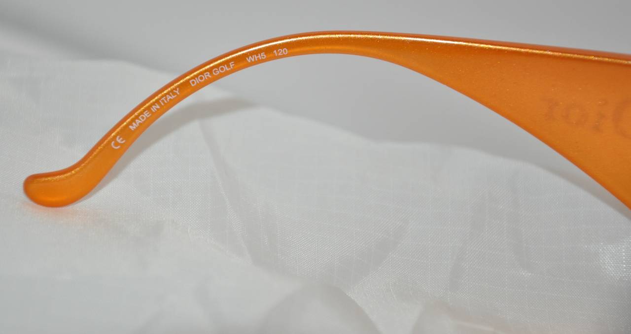 Christian Dior Tangerine Wrap Around with Optional Brim Sunglasses at ...