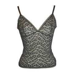 ERES Charcoal Lace Spandex Camisole