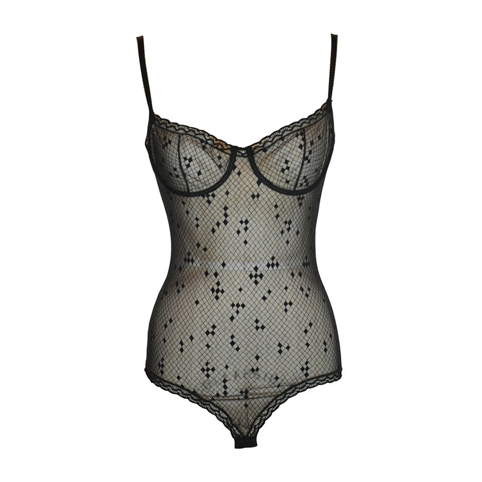 ERES BodySuit noir en dentelle avec bonnets à armatures