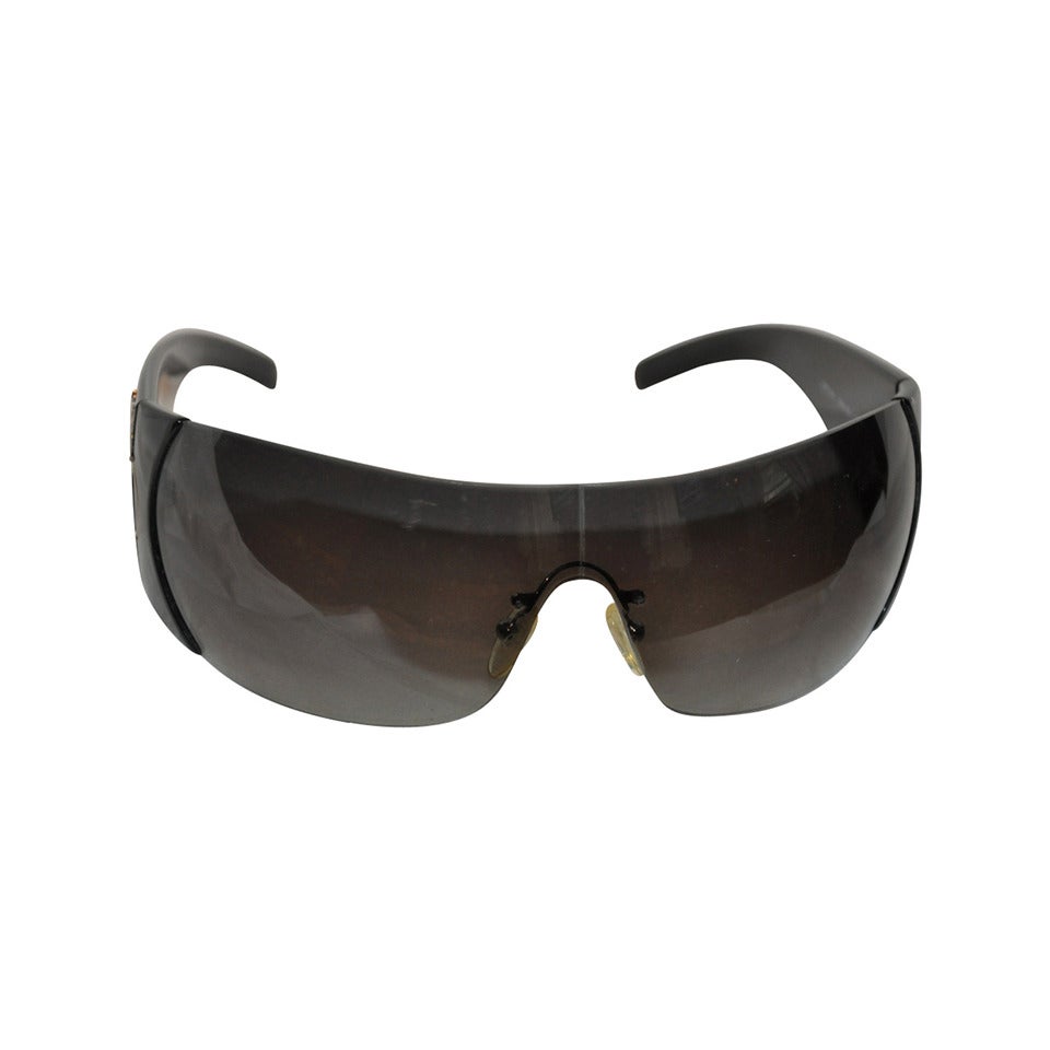 Prada Wraparound with Signature Logo Accent Sunglasses at 1stDibs | prada  wrap around sunglasses, prada wrap sunglasses, prada wraparound sunglasses