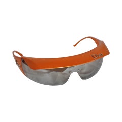 Christian Dior Tangerine Wrap Around with Optional Brim Sunglasses