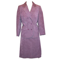 Deep Lavender Ultra-Suede Skirt Ensemble 6