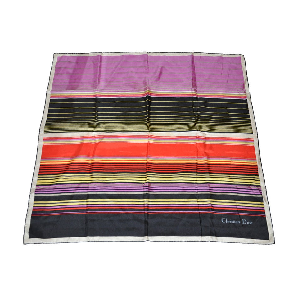Pañuelo de Seda Multirayas Multicolor Christian Dior en venta