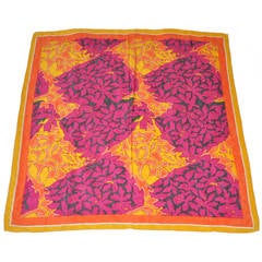 Pañuelo de seda floral multicolor Evan Picone Bold Colorful