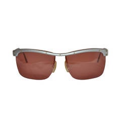 Robert La Roche Brushed Silver with Gold Metal Studs Sunglasses