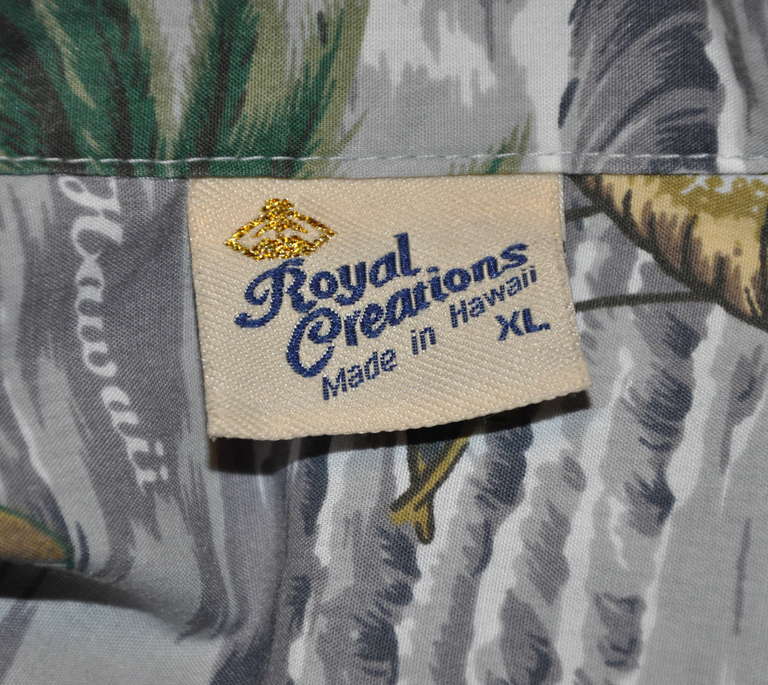 Royal Creations Men's Hawaiian Shirt at 1stdibs