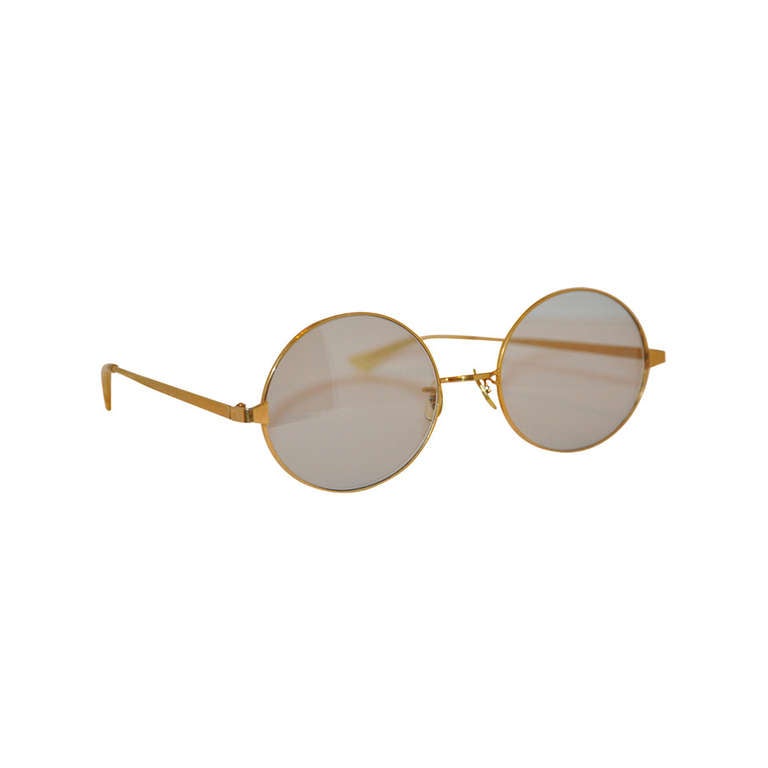 Gold-Filled Hardware Huge Round-Framed Glasses