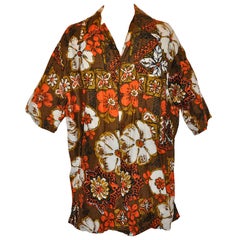 Vintage Jantzen Men's Hawaiian Print Shirt
