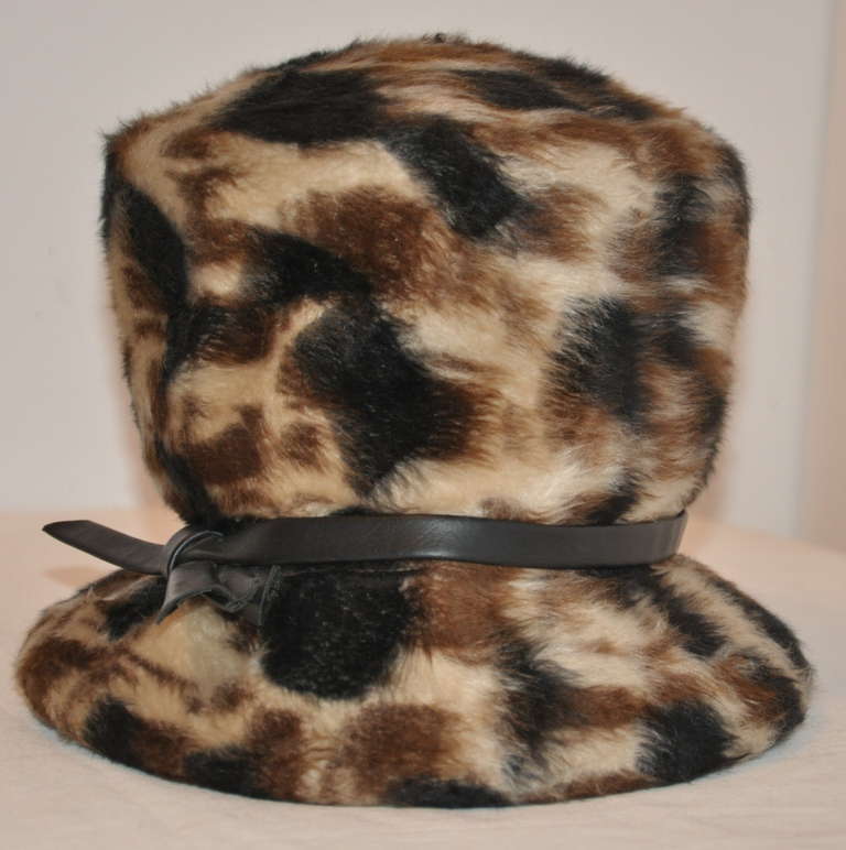 The original Mr. Joseph's leopard print wool felt hat measures 6