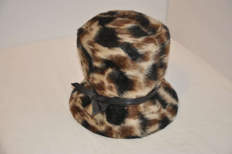 Black The Original Mr. Joseph's Leopard Print Wool Felt Hat