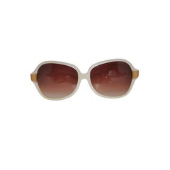 Vintage Oliver Peoples Pearl and Gold Sunglasses