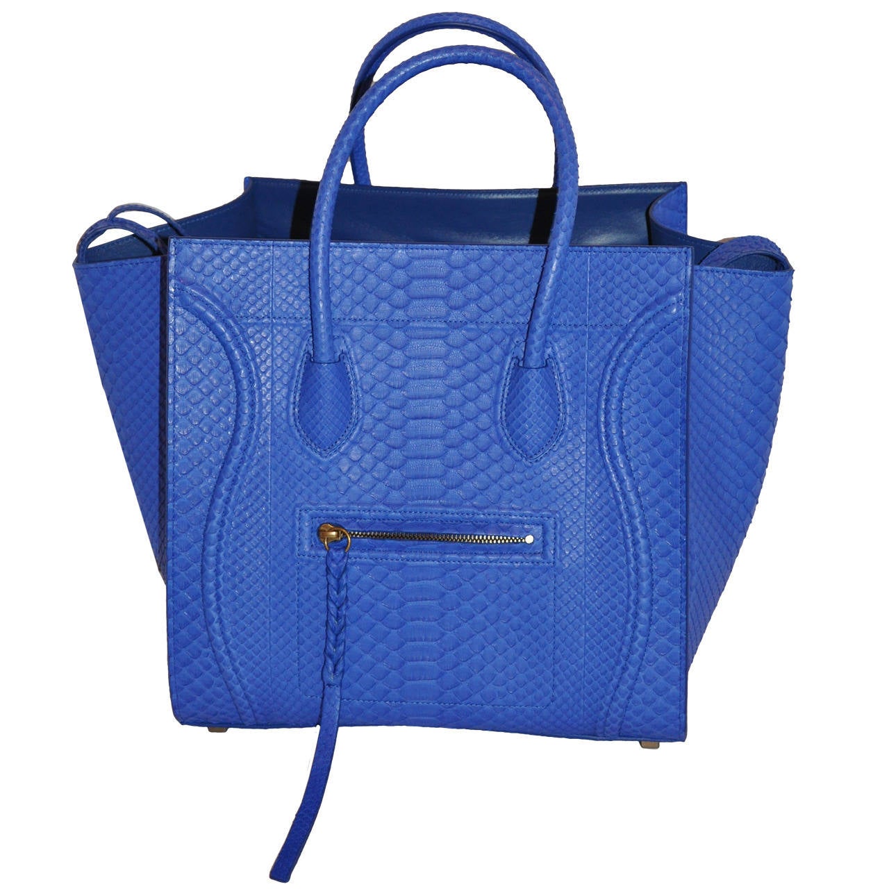 Celine Blue Python Handbag