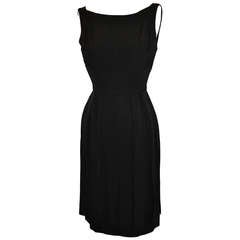 Black Form-Fitting Dress with Wide-Flat Tassles