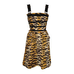 Vintage Dolce & Gabbana Leopard Print Cotton Summer Dress