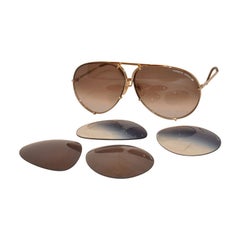 Vintage Porsche Design "Carrera" 18k Frames with Two Extra Lenses