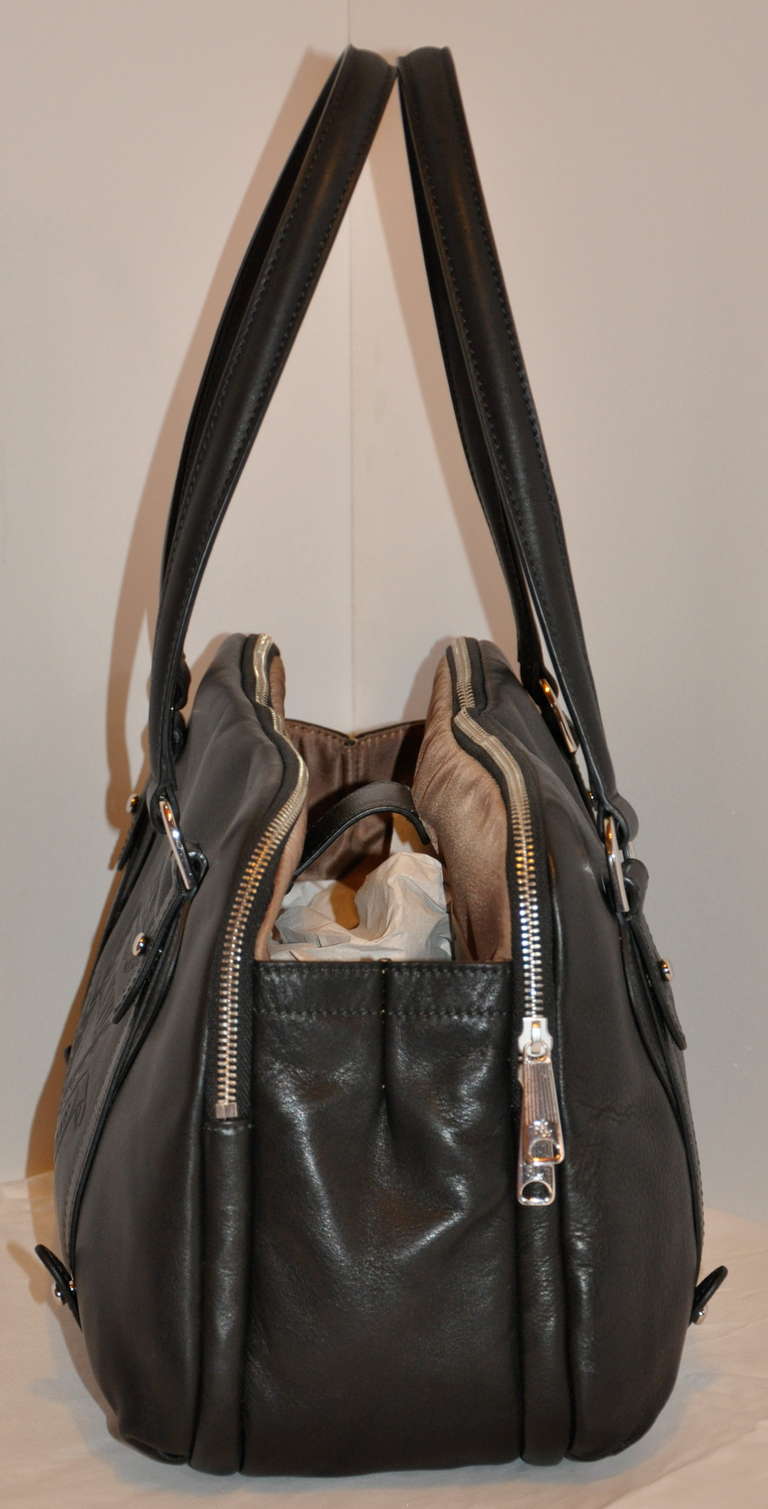 Ralph Lauren Black Calfskin 3-Sectional Tote Handbag at 1stDibs | ralph ...
