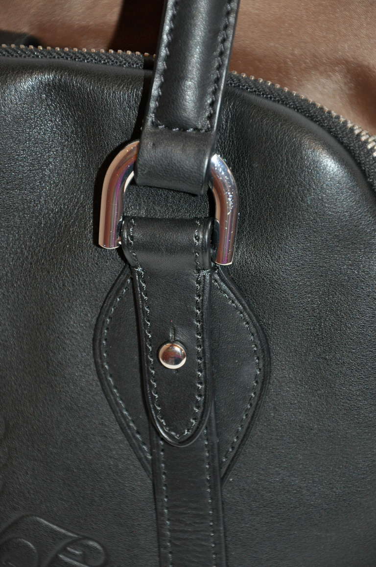 Ralph Lauren Black Calfskin 3-Sectional Tote Handbag In Excellent Condition In New York, NY