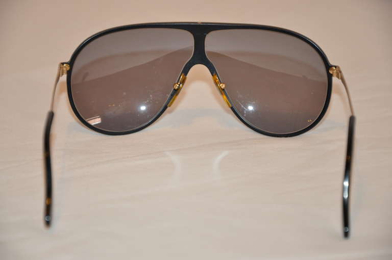 Cacherel by Essilor Men's Sunglasses with gold accent In Excellent Condition In New York, NY