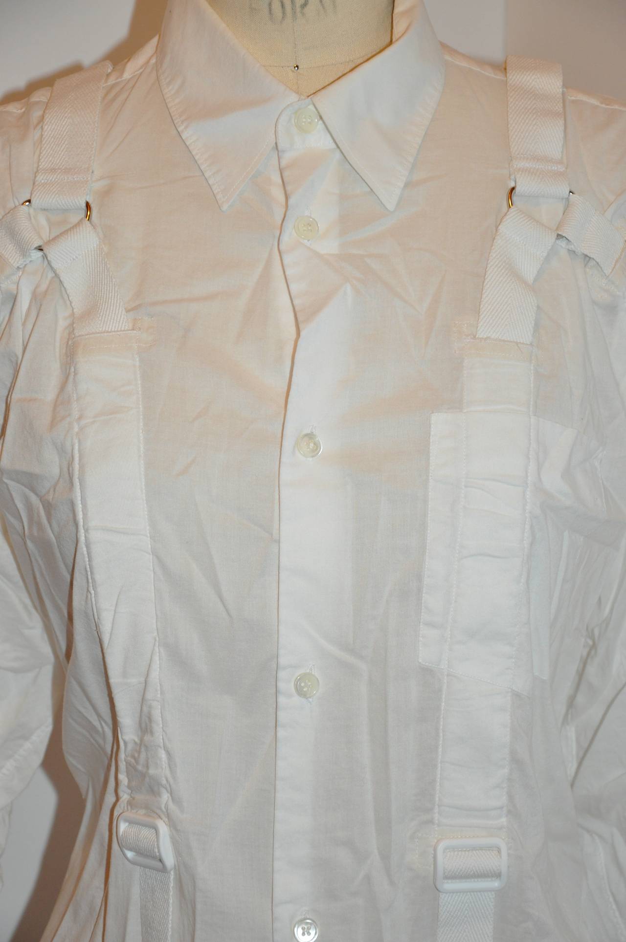 white drawstring shirt