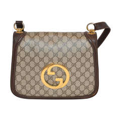Gucci Monogram with Huge "GG" Hardware Flap-Over Shoulder Bag