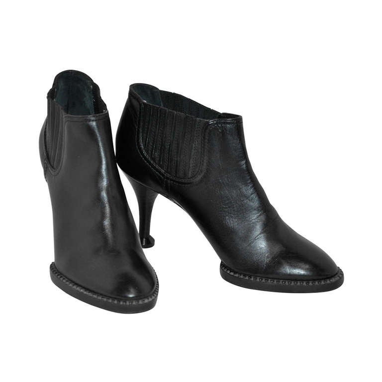 Kenzo Black Calfskin Ankle Boots