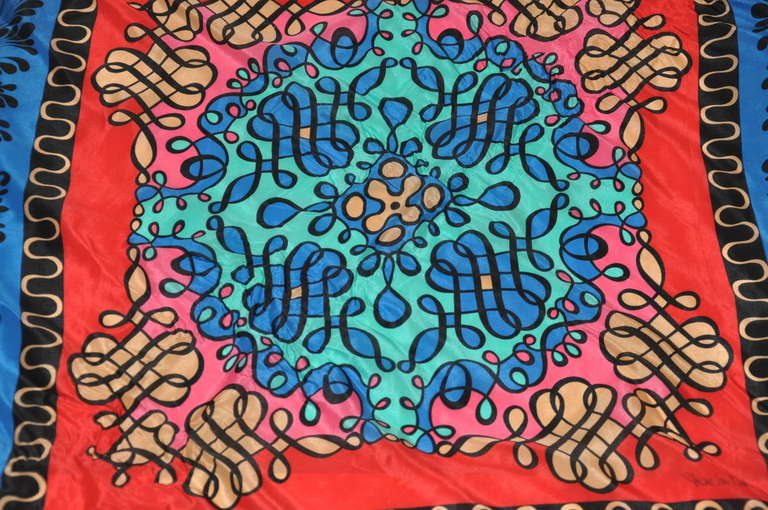 Diane von Furstenberg - Sciarpa di seta multicolore in grassetto In condizioni ottime in vendita a New York, NY