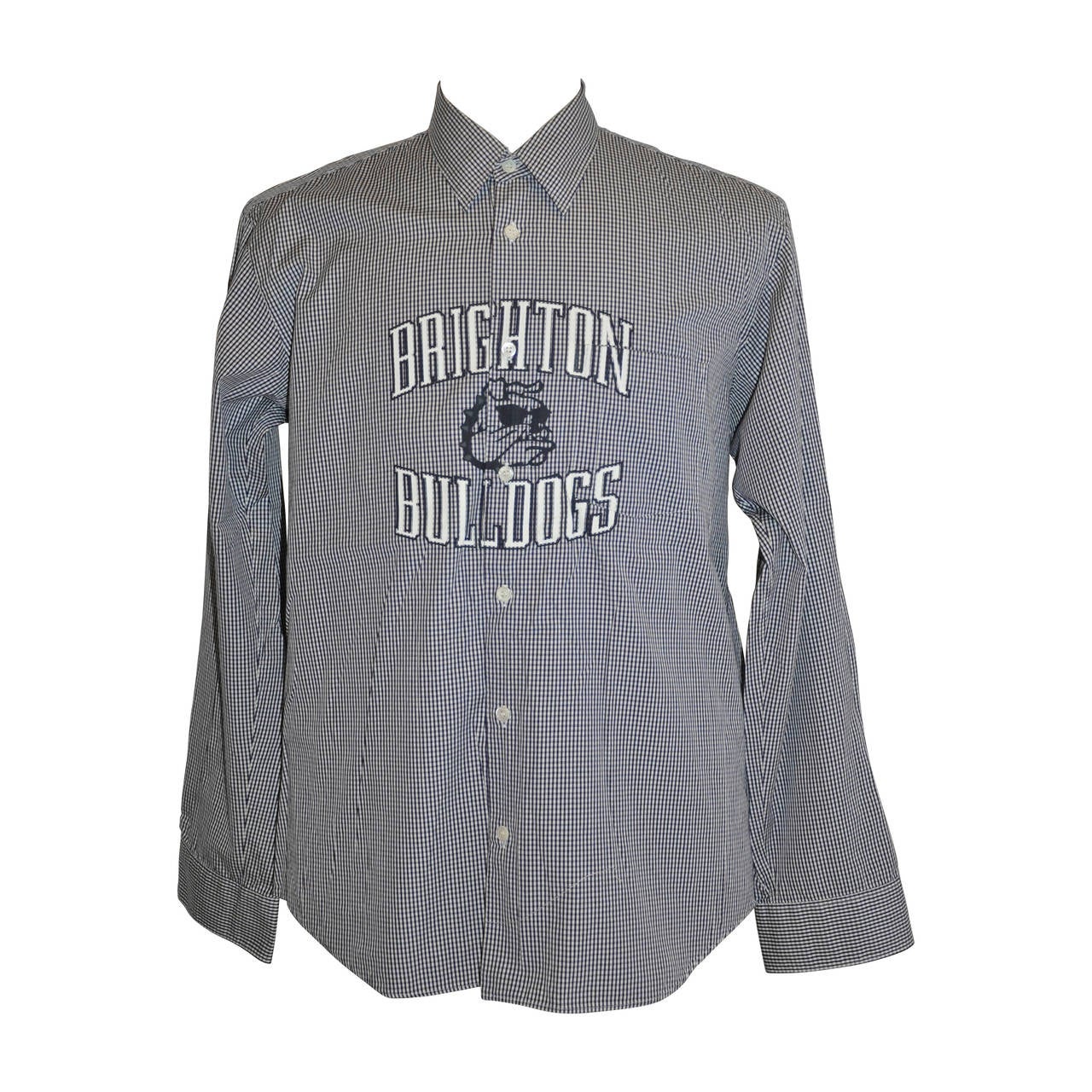 Yunya Watanabe Comme des Garcons "Brighton Bulldogs" Checkered Shirt For Sale