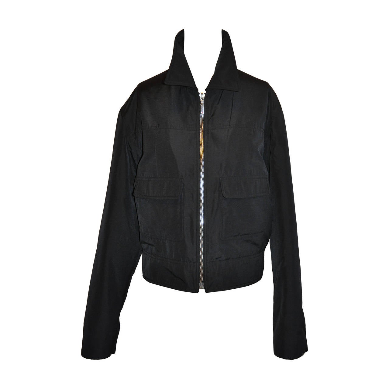 Yves Saint Laurent Men's Black Zipper Jacket For Sale