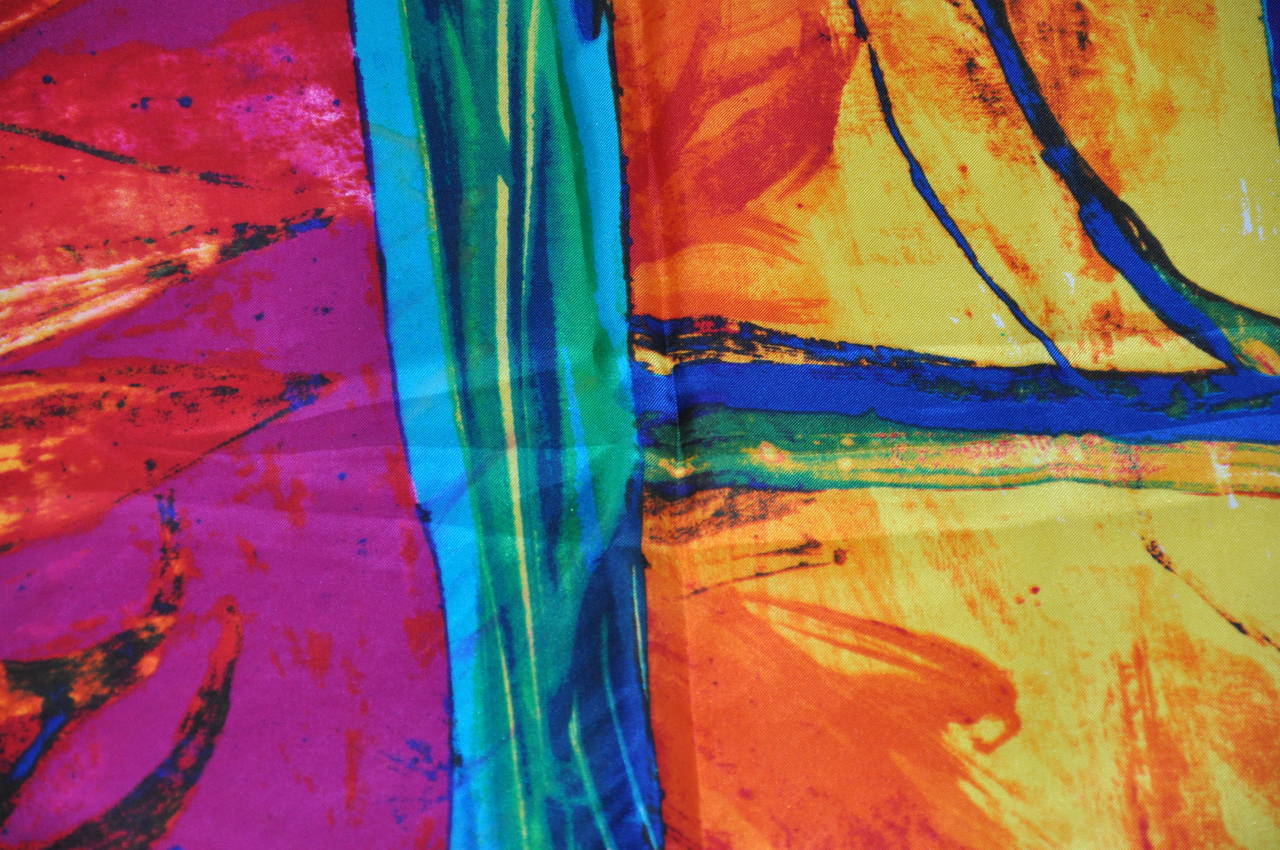 Bufanda de Seda Abstracta 
