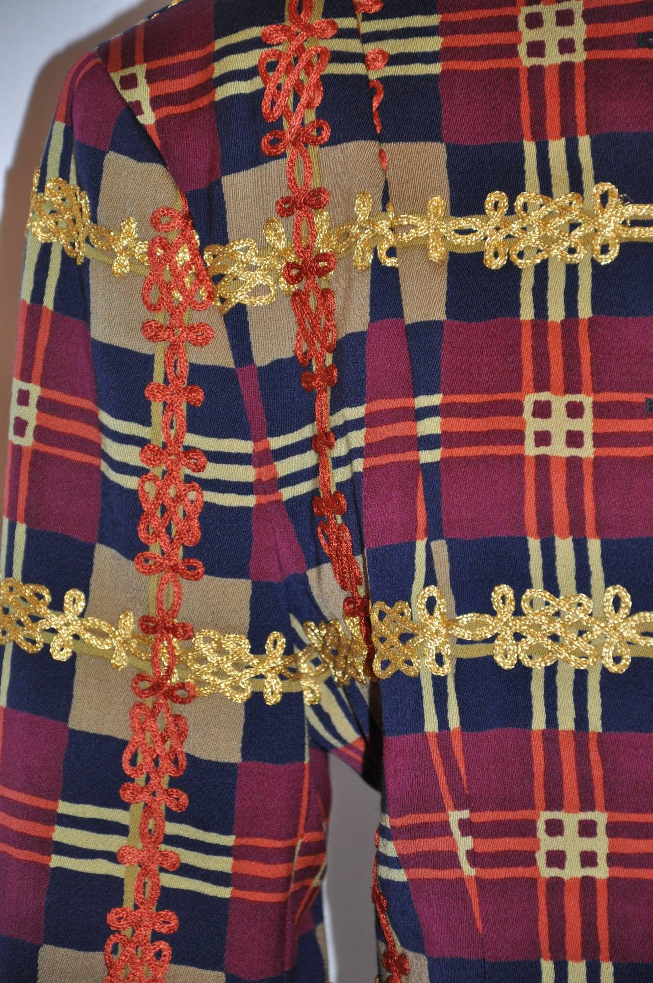 Marrone Christian Lacroix Giacca cropped multicolore a più strati in vendita
