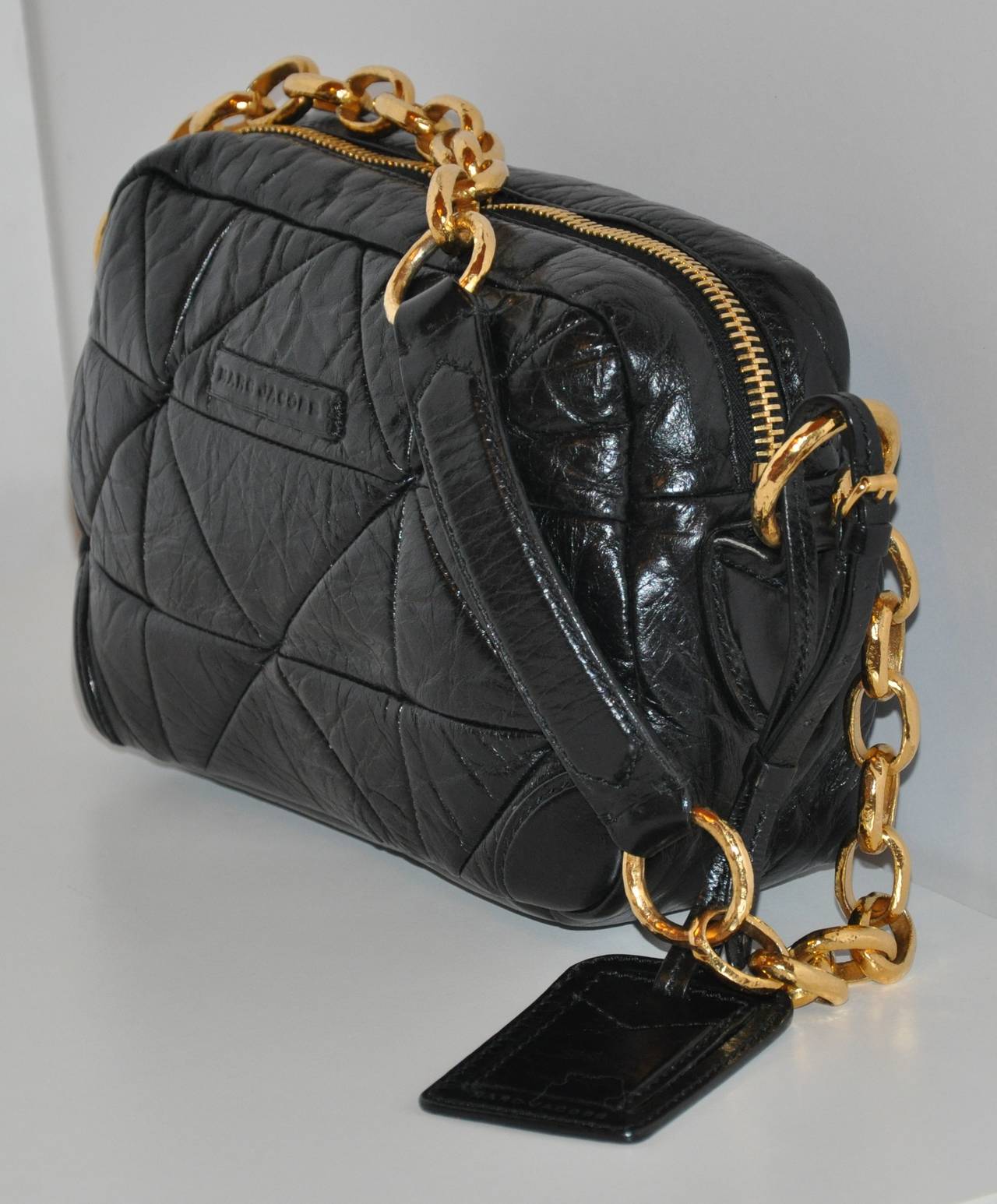 marc jacobs quilted bag with gold chain