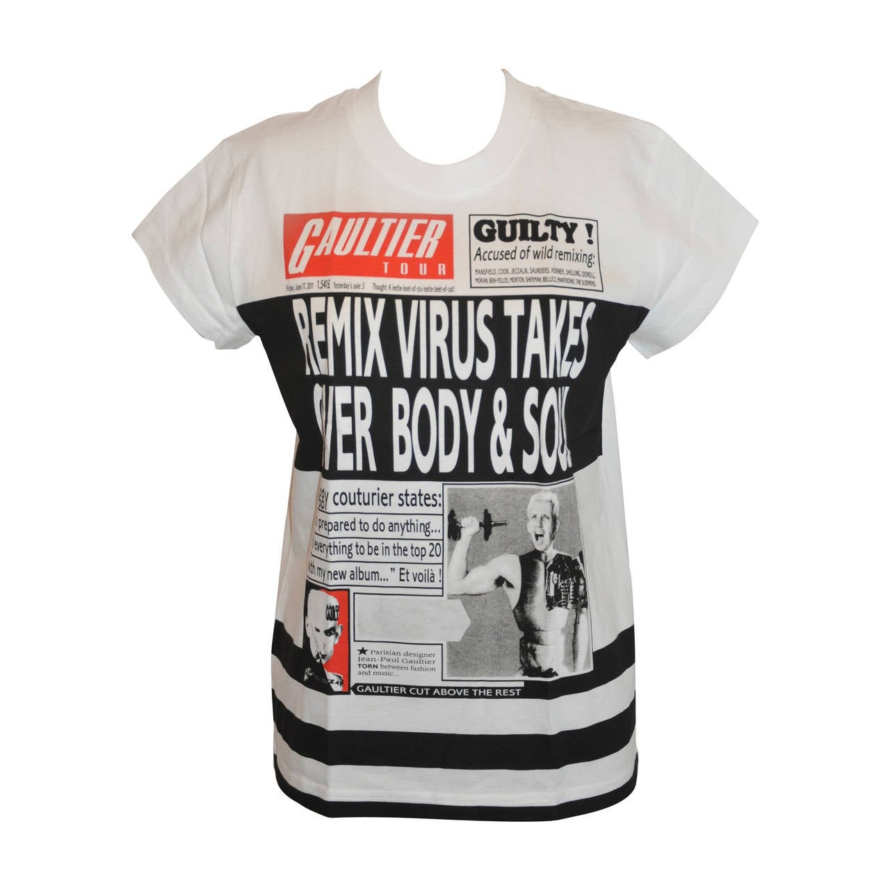 Jean Paul Gaultier "From the Sidewalk to the Catwalk" World Tour Tee-Shirt  For Sale at 1stDibs | jean paul gaultier tee, gaultier shirt, jean paul  gaultier sailor shirt