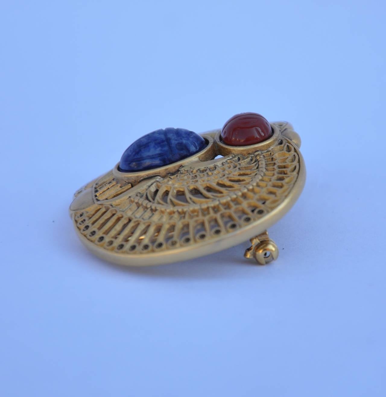 Rare Mary McFadden Egyptian Brooch/Clip In Excellent Condition For Sale In New York, NY