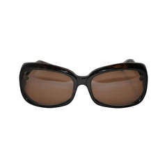 Bottega Veneta "Limited Edition" Signature Woven Detail Black Lucite Sunglasses