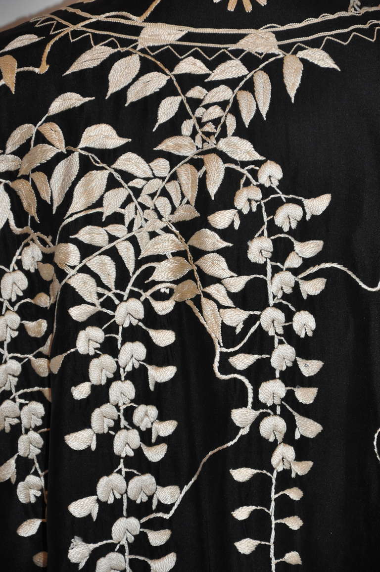 Women's Vintage Kimono of Hand-Embroidered 