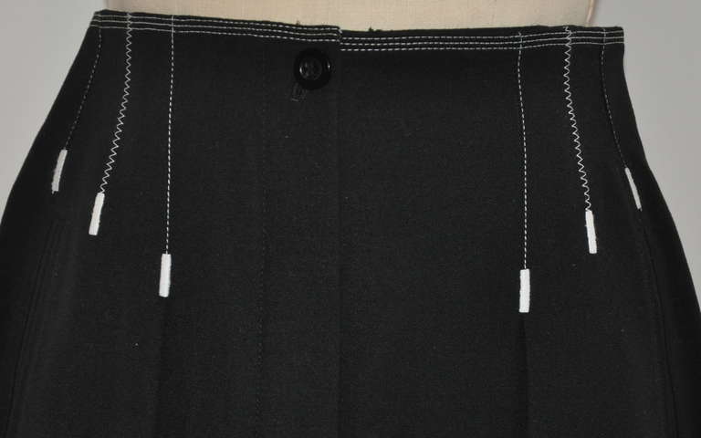 Black Escada by Margaietha Ley Detailed Top-Stitch Trousers