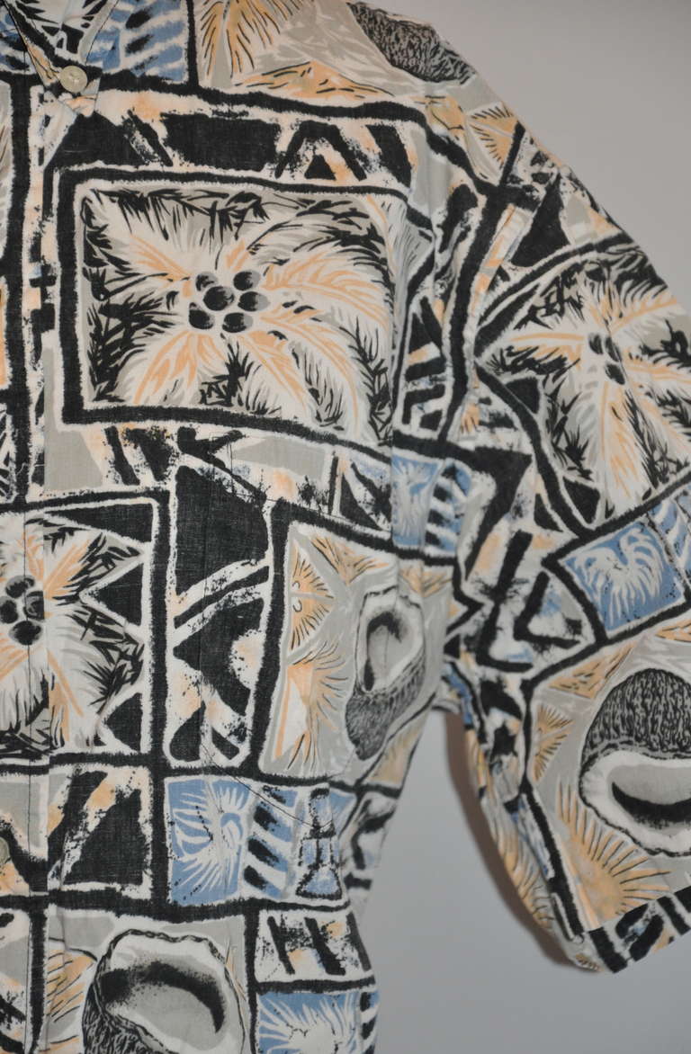 Alfred Shaheen by Reyn Spooner men's Hawaiian shirt measures 26